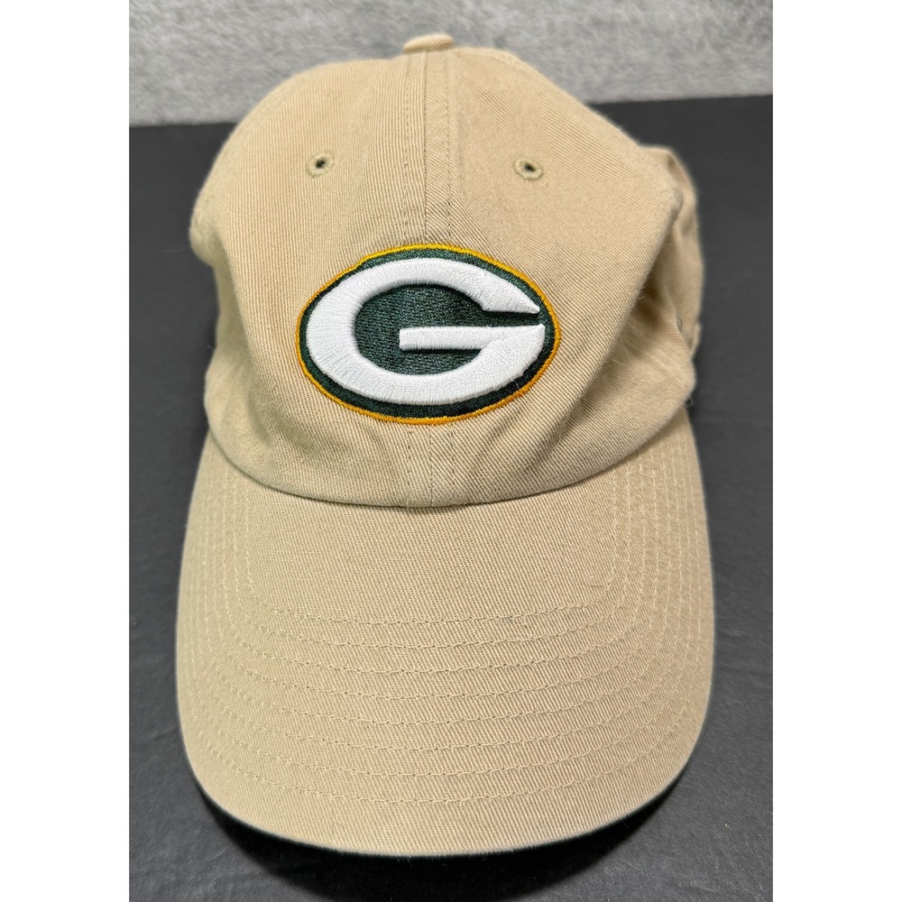 47 Brand Hat Green Bay Packers Mens OSFA Khaki Tan Embroidered Logo Baseball Cap